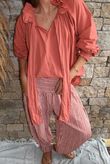 Larc Poet Blouse Indian Red